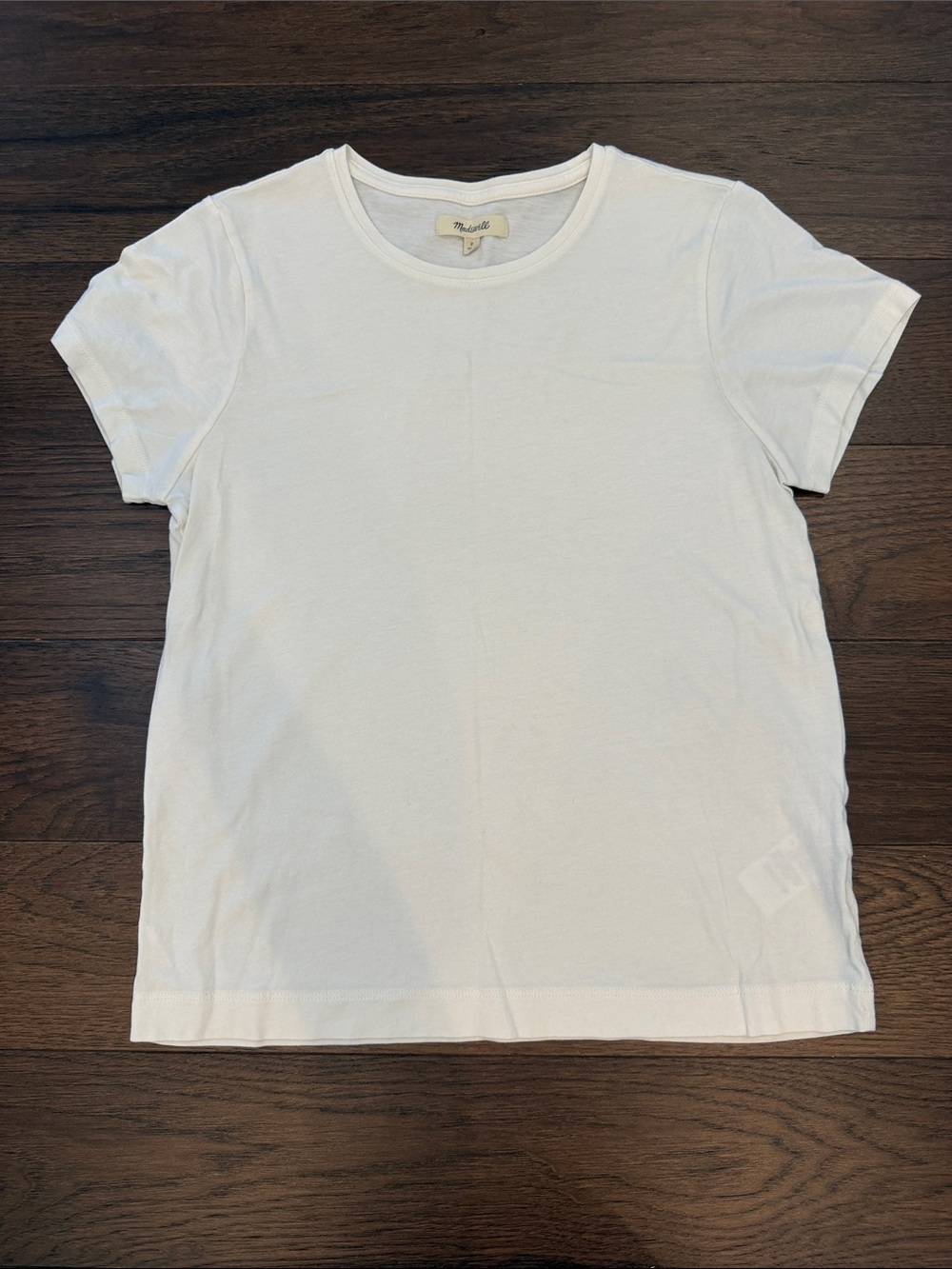 Madewell Off White Short-Sleeve Crewneck Tee Size Small - C22-049